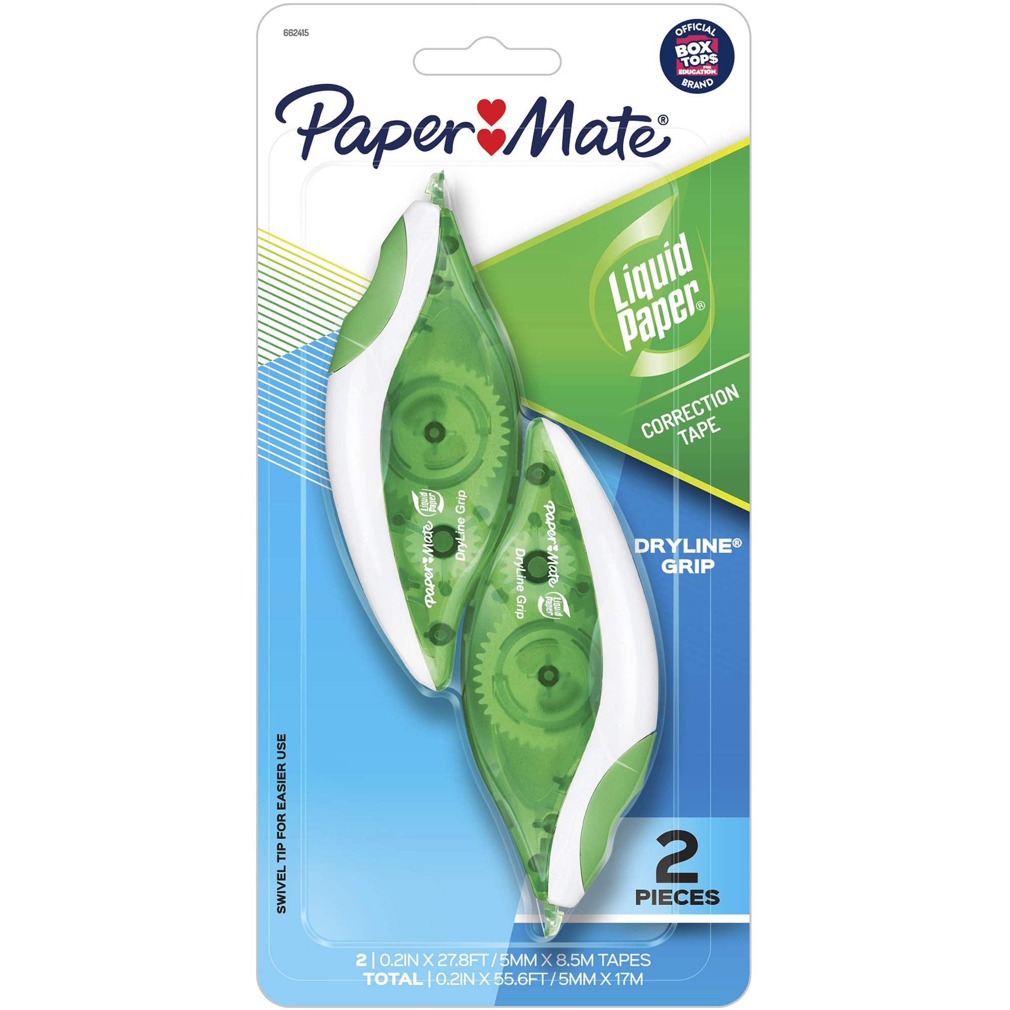 Papermate Dryline Grip Correction Tape 5mm x 85m  Pack Of 2