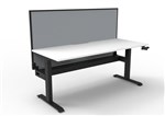 Boost Crank Single Sided Height Adjustable Workstation 1200 x750mm  WhiteBlack