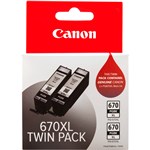 Canon 670xl Black Ink Cartridge TWIN PACK Pgi670xlbk