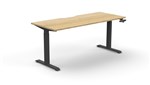 Boost Crank Single Sided Height Adjustable Workstation 1200 x750mm  Natural OakBlack