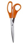 Economy Stainless Steel Scissors Large 200mm Orange Handle