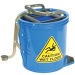 Cleanlink Mop Bucket 16L Heavy Duty Metal Wringer  Blue
