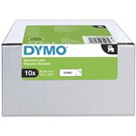Dymo D1 Label Cassette Tape  12mm x 7m  Black on White  Bulk Carton Of 10