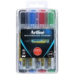 Artline 577 Whiteboard Markers Bullet  Hard Case  4 Assorted Colours  Pack Of 4