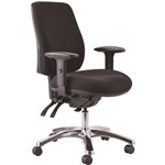 Buro Roma High Back Executive 247 Chair With Arms Black Fabric Seat and Back
