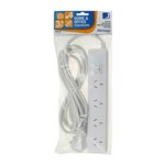 Jackson 4 Way Powerboard Surge Protected  3m Lead 