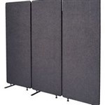 Visionchart ZIP Acoustic Divider Screen 3 Panel 1650Wx1830H Graphite