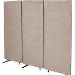 Visionchart ZIP Acoustic Divider Screen 3 Panel 1650Wx1830H Sand