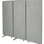 Visionchart ZIP Acoustic Divider Screen 3 Panel 1650Wx1830H Silver