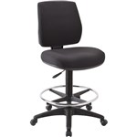 Buro Roma Mid Back Drafting Chair With Foot Ring  Black  enquire about assembly