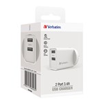 Verbatim Dual USB Port Wall Charger 34A