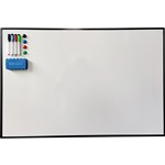 Quartet Aluminium Black Frame Magnetic Whiteboard  600mm x 900mm  With Free Accessories