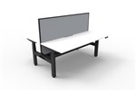 Boost Back To Back Workstation Height Adjustable  1200 x750mm  WhiteBlack