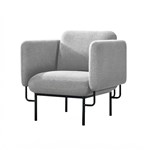 Capri 1 Seater Lounge Chair  Light GreyBlack