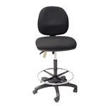 Commercial Grade Medium Back Drafting Chair EC070BM  Black  enquire about assembly
