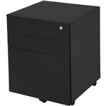 Rapid Go Steel Mobile Pedestal 2 Drawer 1 File  Black 