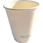 Double Wall White Paper Coffee Cup 8oz  Sleeve Of 25