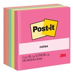 Postit Notes 76x76mm Assorted  PinGrnBluOrg  Pk 5