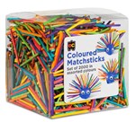 Coloured Craft Matchsticks  Pk 2000