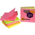 Marbig Brilliant Colour Sticky Notes 75x75mm Assorted Pk5 