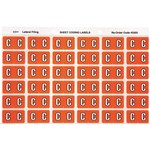 Avery Alphabet Coding Label C Side Tab 25x38mm Orange 