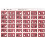 Avery Alphabet Coding Label J Side Tab 25x38mm Mauve 