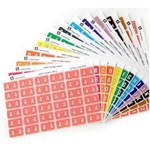 Avery Alphabet Coding Label L Side Tab 25x38mm Mustard Pk180