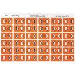 Avery Alphabet Coding Label O Side Tab 25x38mm Orange 