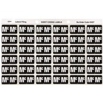 Avery Alphabet Coding Label Mc Side Tab 25x38mm Wht Blk 