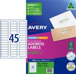 AveryEco General Use Laser Inkjet Lables 45up  Pk100 58 x 178mm