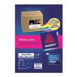 Avery L7768 Colour Laser label 2up 1996x1435mm Glossy White Pk25
