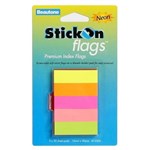 Beautone Stick On Index Flags  Neon 5 Colours 15x50mm  Pk 250