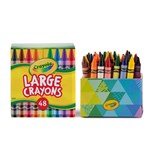 Crayola Large Crayons 8 Assorted Colours ReUseable Box of 48 