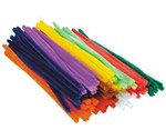 Chenille Pipe Cleaners Assorted Colours 30cm  Pk100