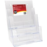 DEFLECT O BROCHURE HOLDERS A4 3 Tier Free Stand W Mount 