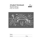 Writer Student Note Book 250mm x 175mm Dark Grey 64 Page S Ruled 10mm 