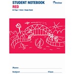 Writer Student Note Book 250mm x 175mm Red  64 Pages 12mm Ruled 