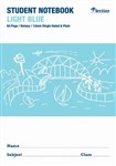Writer Student Note Book 250mm x 175mm Light Blue 64 Page 12mm Single Ruled  Plain Page