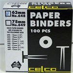 Celco Paper Binder No 648 63mm Bx100