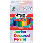 Texta Jumbo Coloured Pencils Assorted Pk12