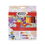 TEXTA COLOURED PENCILS Jumbo Triangular Pk12 