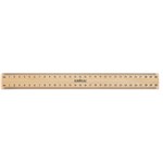 Polished Metal Edge Wooden Ruler 30cm Ruler Each