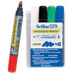 Artline 579 Whiteboard Marker Chisel Point 5mm Assorted Colours Pk4