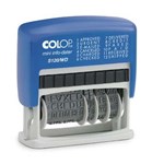 Colop Dater Stamp S120wd Word and Date  multi function  RedBlue