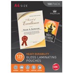 GBC Heavy Duty A4 Laminating Pouch 125mic  Pk 100