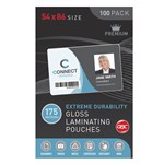 GBC LAMINATING POUCHES GlossCredit Card 175 Micron 54x86mm Pack Of 100