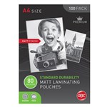 GBC MATTE Laminating Pouches A4 80 Micron Pack Of 100