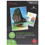 GBC A5 LAMINATING POUCHES 80 Micron Gloss Bx100 