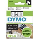 Dymo D1 Label Tape 6mm x 7m Black on White 