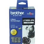 Brother Ink Cartridge  Lc38bk2Ppk Twin Pack Black  